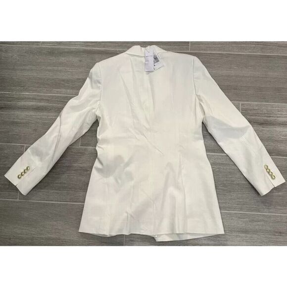 Derek Lam 10 Crosby Women's Sz 12 Soft White Walter Double Breasted Blazer - Picture 2 of 5